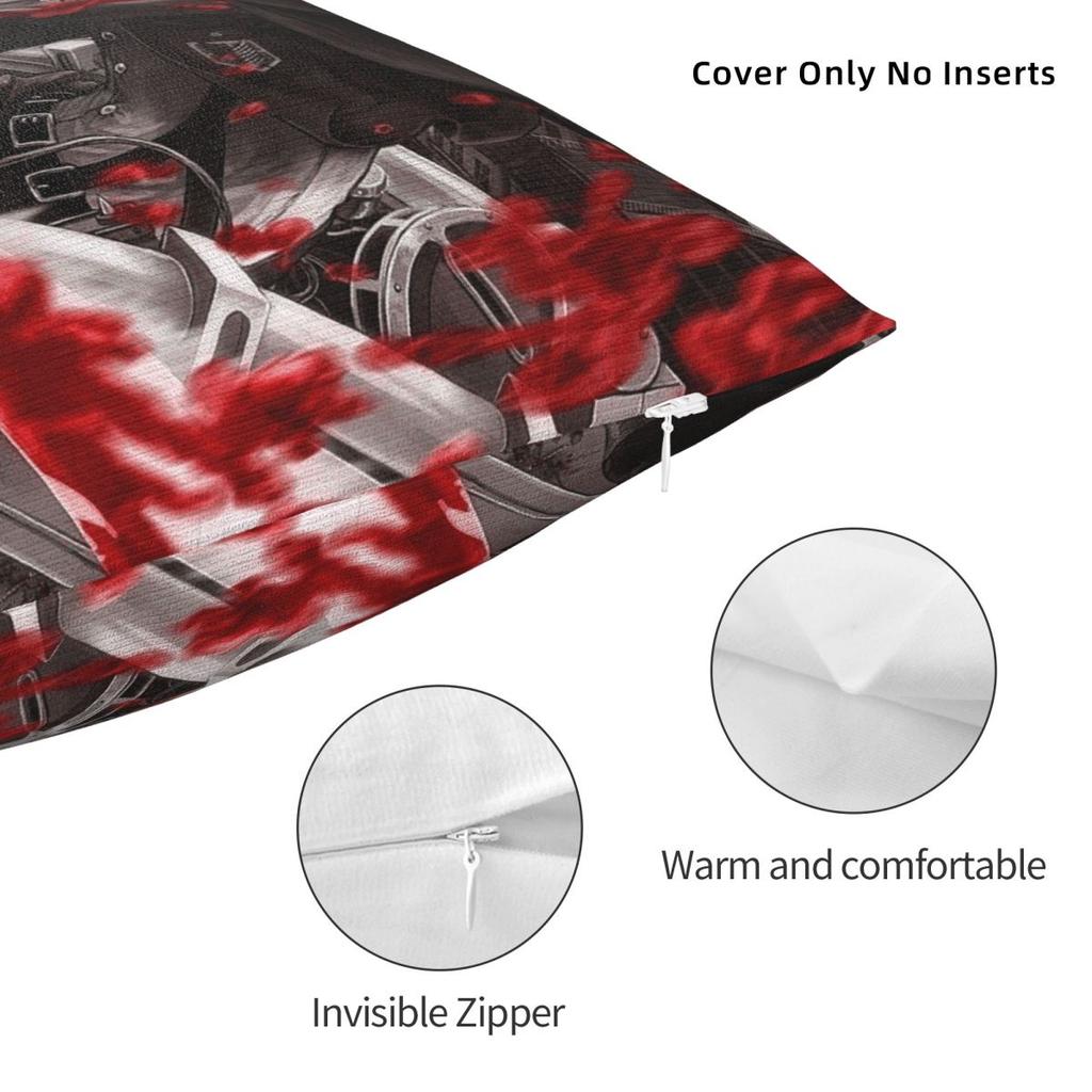Attack On Titan Pillowcases Car Anime Aot Cushion Case Funny Home Decoration Pillowcase 45*45