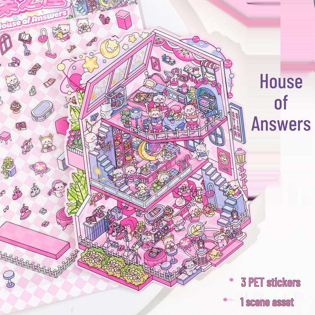 3D Stereoscopic Miniature Scene Stickers - DIY Dollhouse & Toy Collection for Children