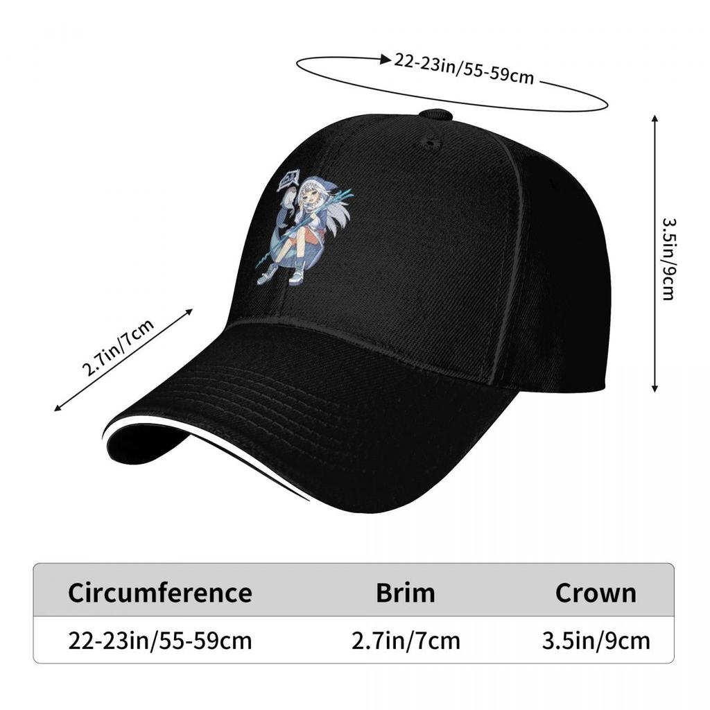 Baseball Caps Idol Showdown Hololive I'm A Shark Gawr Gura Graphic Unisex Sport Summer Caps