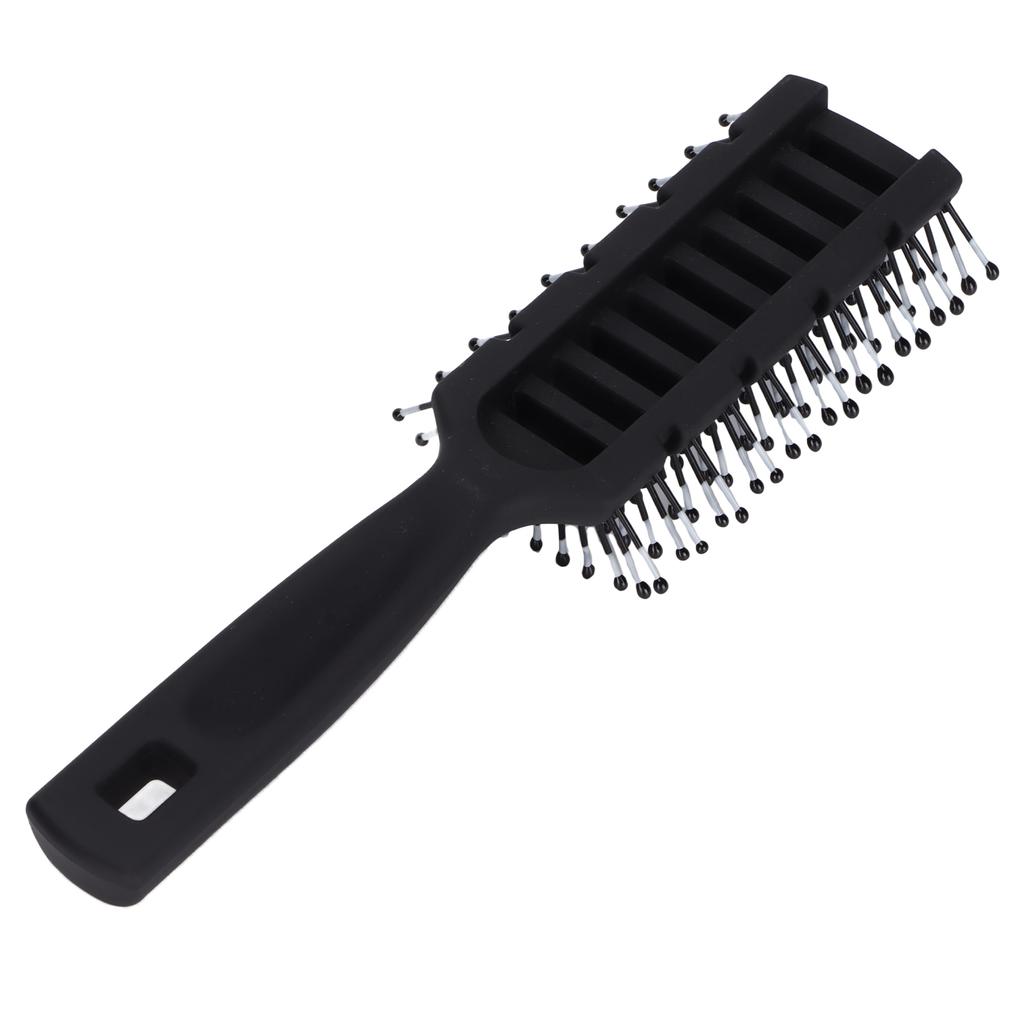 Detangling Hair Brush ABS Anti Static Non Slip Vented Massage Hair Brush with Hanging Hole for Hair CareBlack