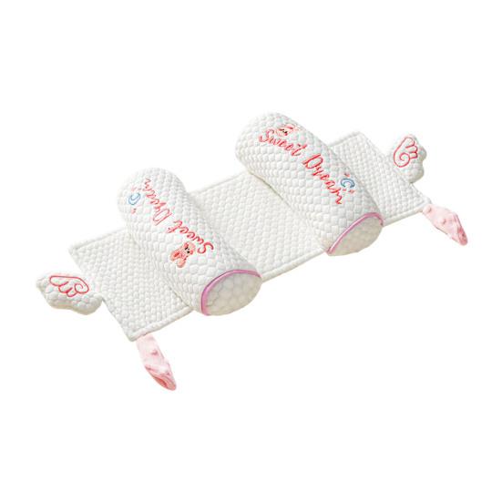 Baby Head Shaping Pillow with Adjustable Side Supports Orthopedic Positioner for Newborns Flat Head Prevention Breathable Infant Pillows for Side