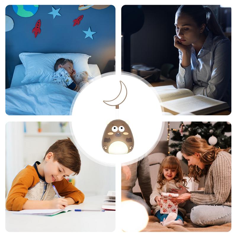 Animal Lamp For Nightstand Cartoon Brightness Adjustable Night Light Multiple Modes Light Cute Night Lamp For Bedroom Study