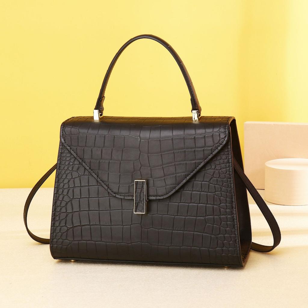 Damenhandtasche mit nebeligem Krokodilbauchmuster, Einzel-Schulter-Umhängetasche, Modische Damentasche, Klassische Valet-Tasche
