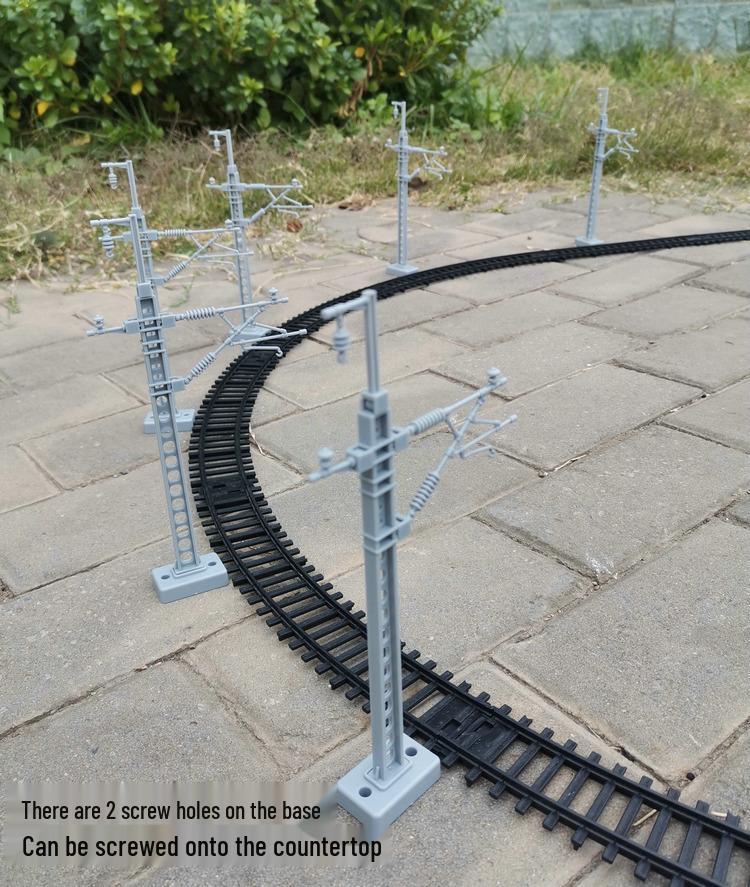 Electric Locomotive Train Catenary Pole for Model Railways - Sand Table Accessory