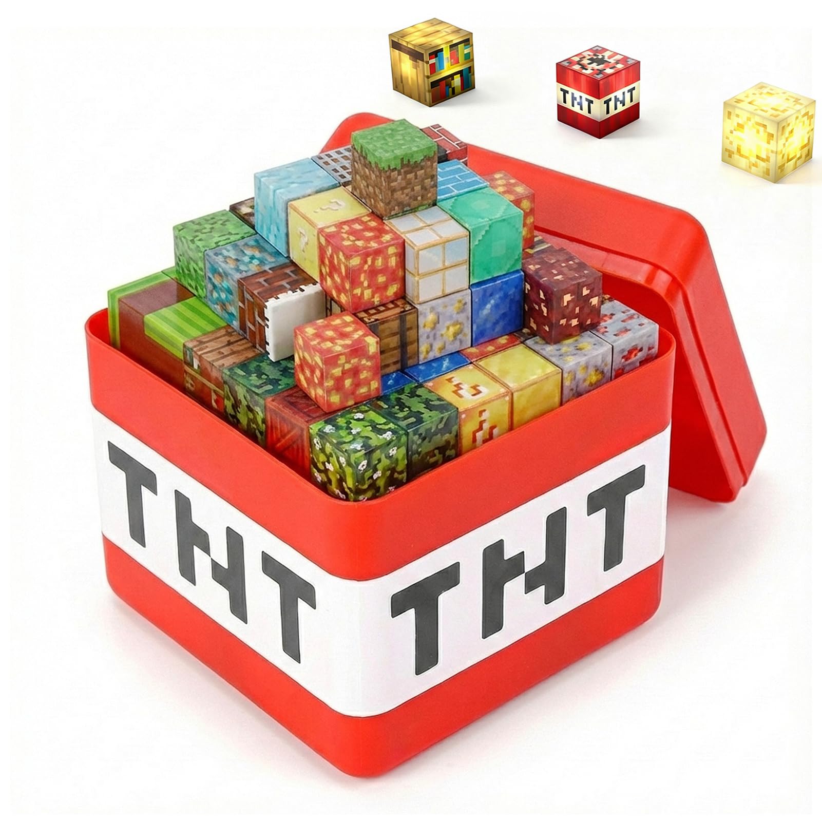 

Vexolite 180-Piece Magnetic Building Block Set, Minecraft Style, Upgraded to 3.0, with Powerful Magnets, Illuminating Blocks, and a Dedicated Storage