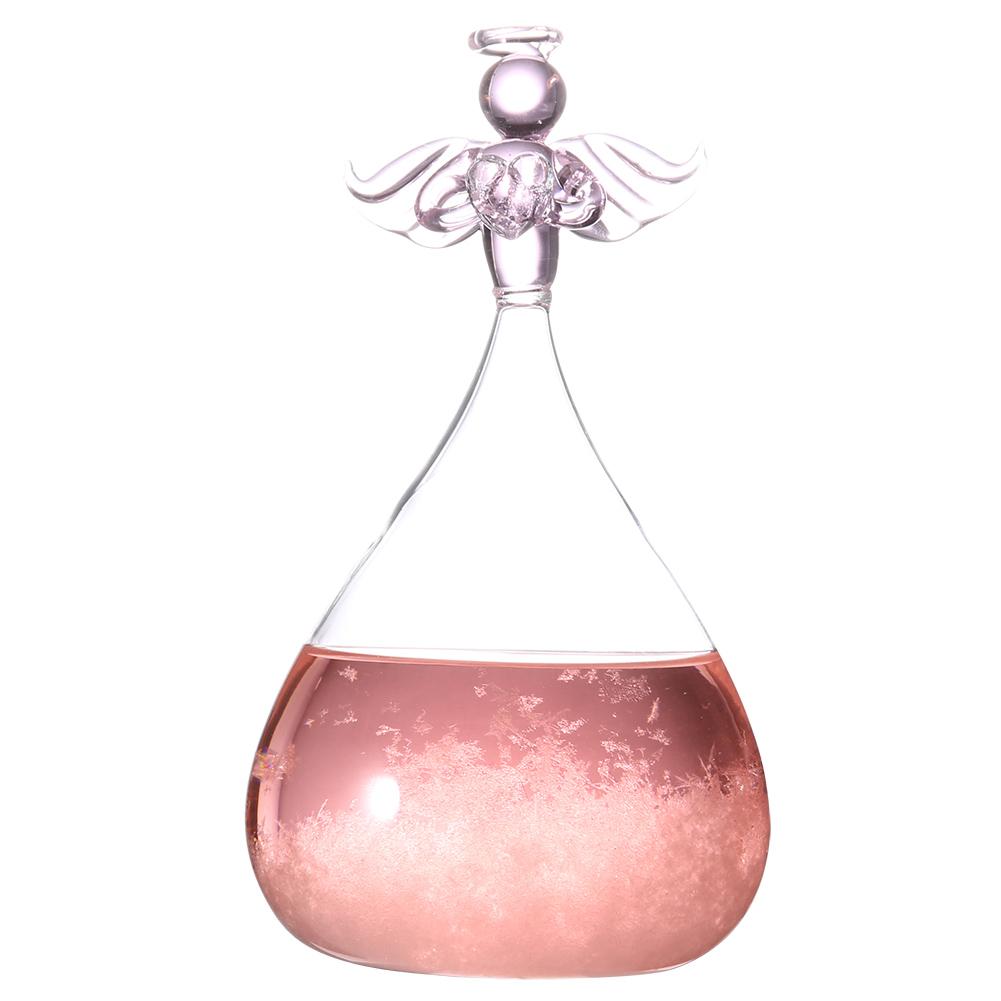 Inovativní Anděl Dekor Tvar Předpověď Počasí Skleněná Láhev Domácí Ozdoba Valentýnský Dárek Růžová