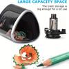 1pc Stylish Black Electric Pencil Sharpener with Auto-Stop & Auto-Exclude Broken Leads - Fast & Efficient Sharpening, Durable PP Construction