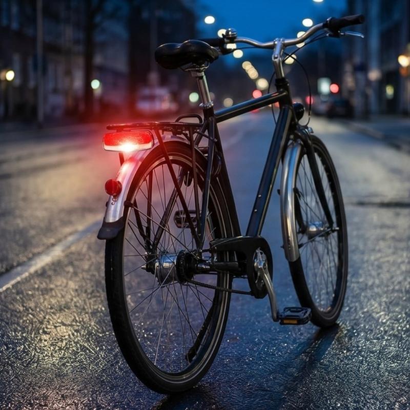 High Brightness Long Lasting Waterproof ABS LED Rear Light for 36V And 48V Regular Bicycles And E Bikes Night Riding