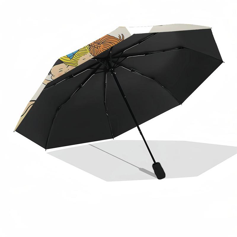 1pc Pippi Horseback Riding Automatic Folding Umbrella, Portable Collapsible Design, Casual Outdoor Accessory L1127132