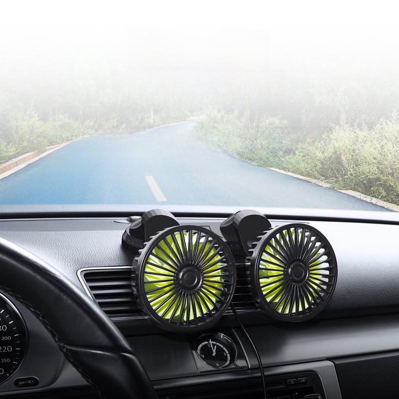 12V Car Electric Fan: Compact Cooling for Vehicles, 24V Large Truck Air Conditioning, Powerful Desktop Fan