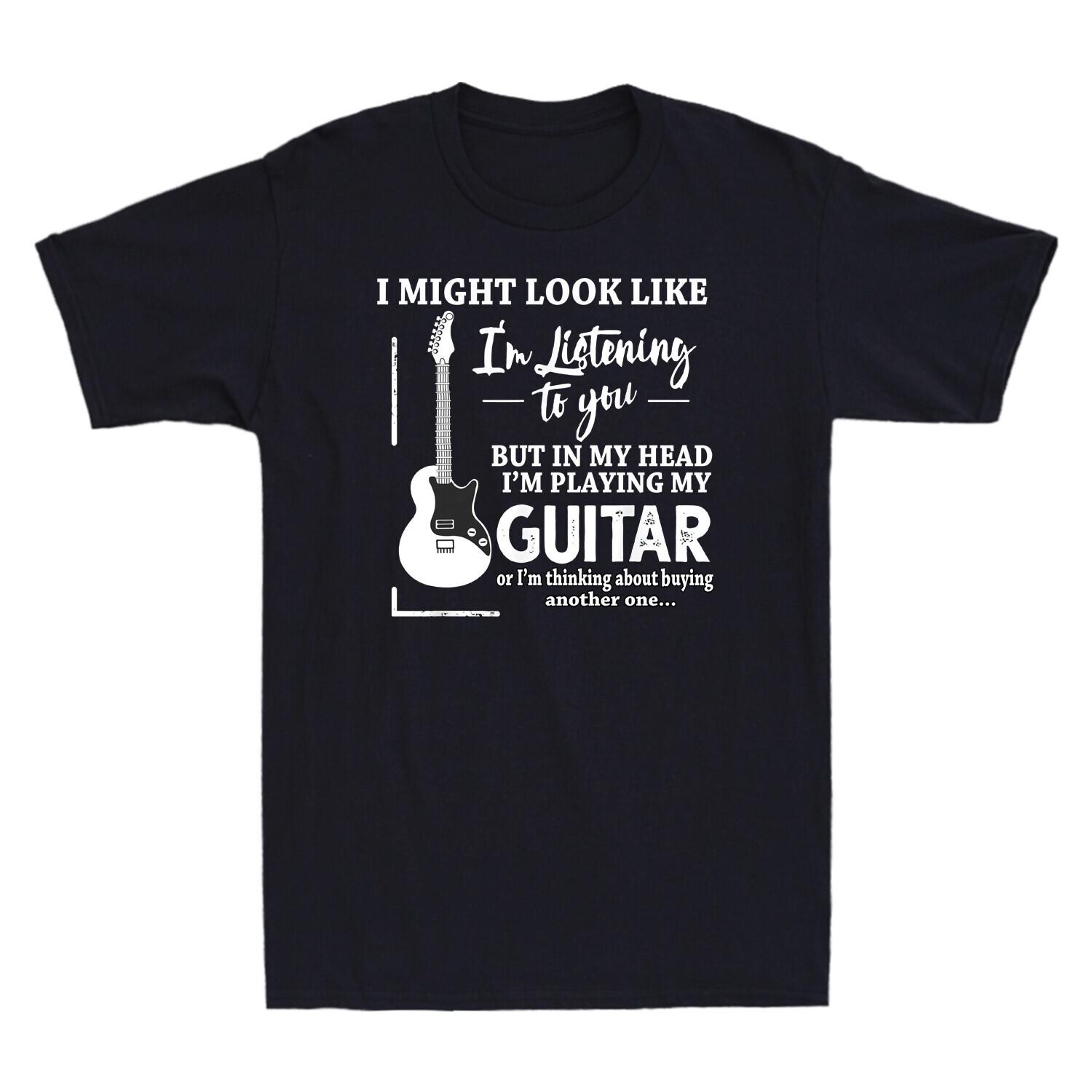 Look Like I m Listening To You But In My Head I m Playing Guitar Vintage T-Shirt XXL