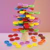 Infants and Young Children Creative Wood Color Stacked Tree Collection Enlightenment Large Leaves Snowflake Pieces Building Block Toy