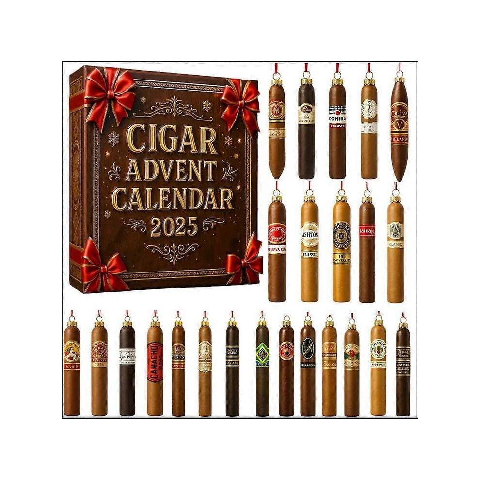 (Klassische Zigarre) 2025 Vollständiger Acryl-Weihnachts-Adventskalender – Festliche Dekoration Jack Daniel's 150th Anniversary