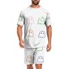 Men's Halloween Loungewear Pajama Set, Comfortable Sleepwear for Holiday Relaxation