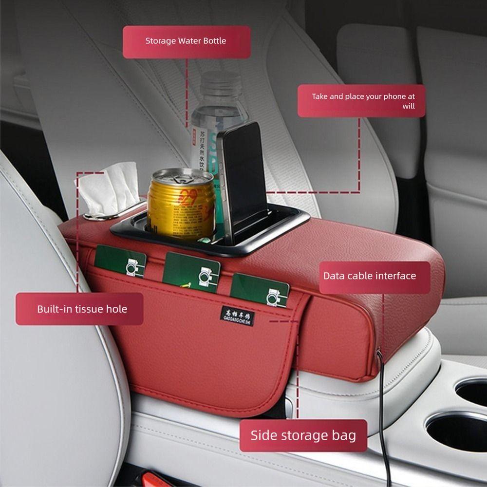 Multifunctional Armrest Pad Portable Storage Box New Car Armrest Pillow  Universal