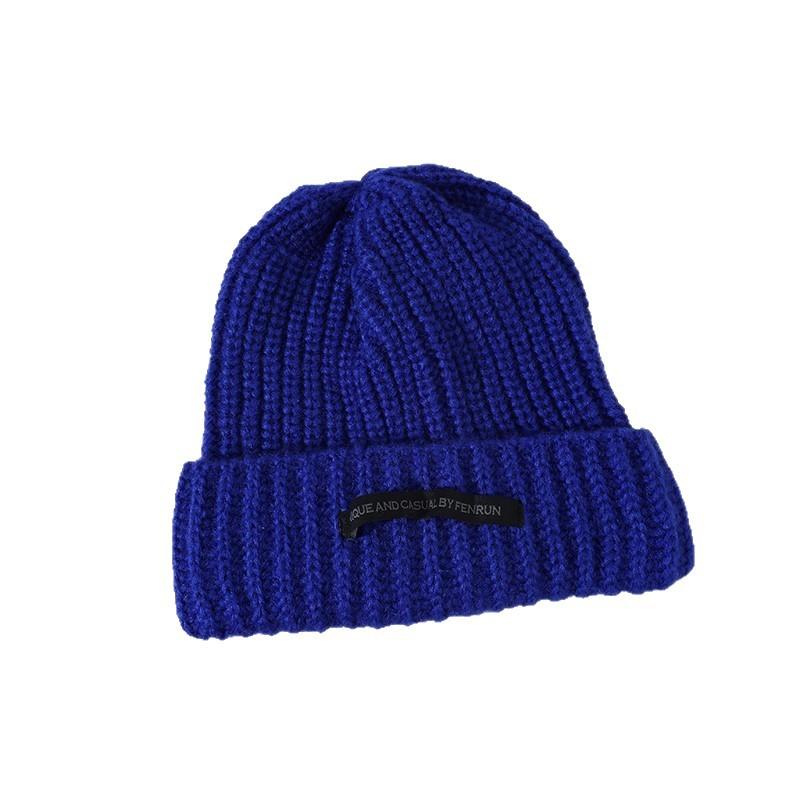 Women's Wool Hat with Big Head Circumference Showing Face with Small Thick Needle Knitted Hat with Versatile Style Student Trend Baotou Cold Hat