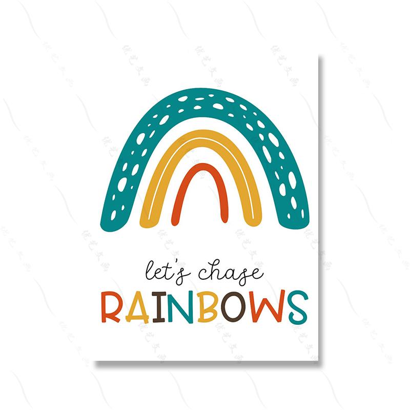 

Радужный алфавит, цифры, красочный художественный постер, детский образовательный постер, без рамки, холст, картина для детской комнаты, настенная картина для домашнего декора 21x30cm No Framed