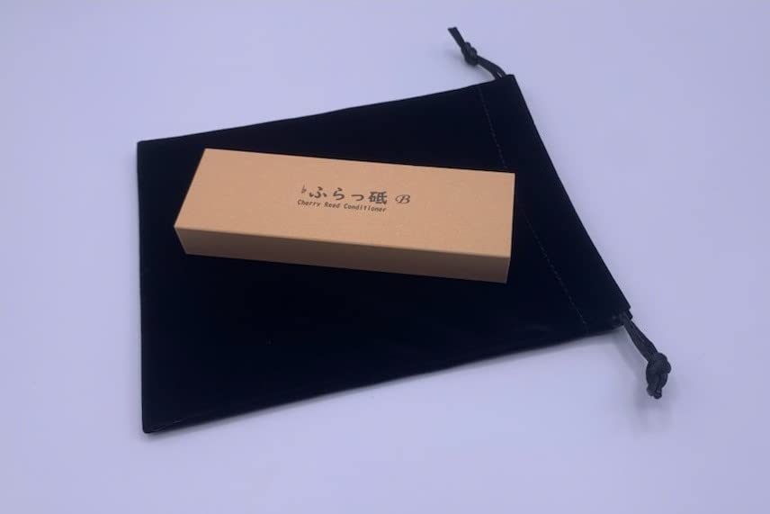 Reed Adjustment for Clarinet and Saxophone: Cherry Reed Conditioner, Flat Sharpener Brillante 115×38×16 (Black)