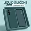 Original Liquid Silicone Phone Case For Samsung Galaxy S26 S25 S24 S 26 Ultra Plus S26Ultra S26 Cases Shockproof Soft Back Cover