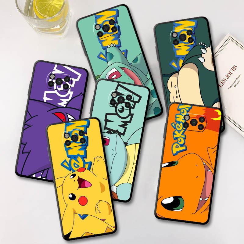 

Pika Pokemoon Cute Case For Xiaomi Mi Poco X3 NFC 11 Lite 11T Pro X4 F3 M4 M3 10T 9T 12 Note 10 F1 Soft Clear Phone Cover Fundas