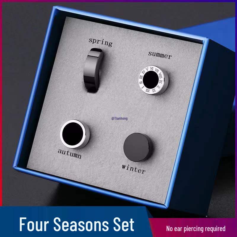 Trendige magnetische Titanstahl-Ohrclips für Jungen und Männer - Kein Piercing erforderlich