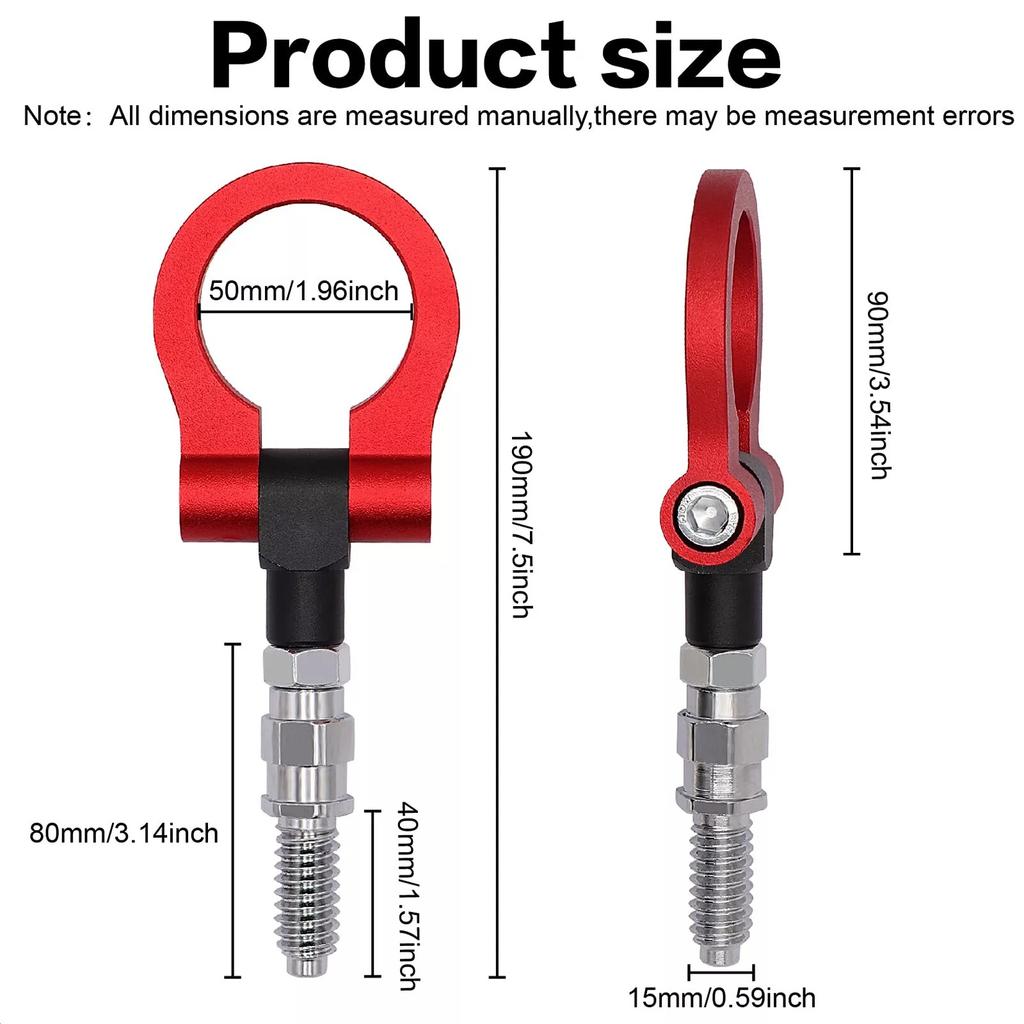 7" M15.8xP3.175 FRONT/REAR RACING TOW HOOK FOR 97-06 BMW 3/5/7 SERIES Z3/Z4