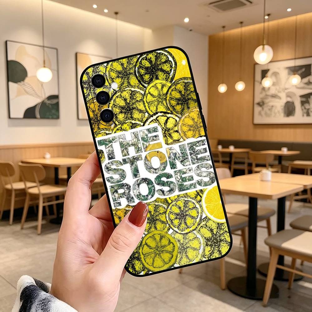 The S-Stone Z-Roses Band Singer Phone Case For Samsung Galaxy A73,A72,A71,A70,A53,A52,A51,Soft Silicone Black Cover