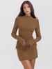 2024 Elegant Slim Fit Long Sleeve Hip Wrap Dress - Sexy and Stylish for Spring & Autumn