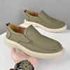 Men's shoes 2025 spring wear casual leather shoes middle-aged and elderly dad loafers tide 2025