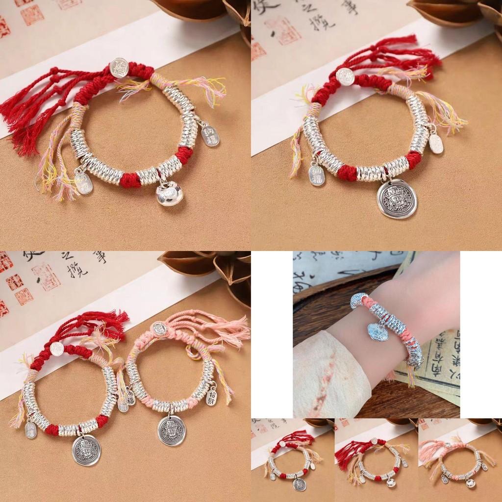 Chic Geometric Tibetan Braided Hand Bracelet For Women With Vibrant Color Options