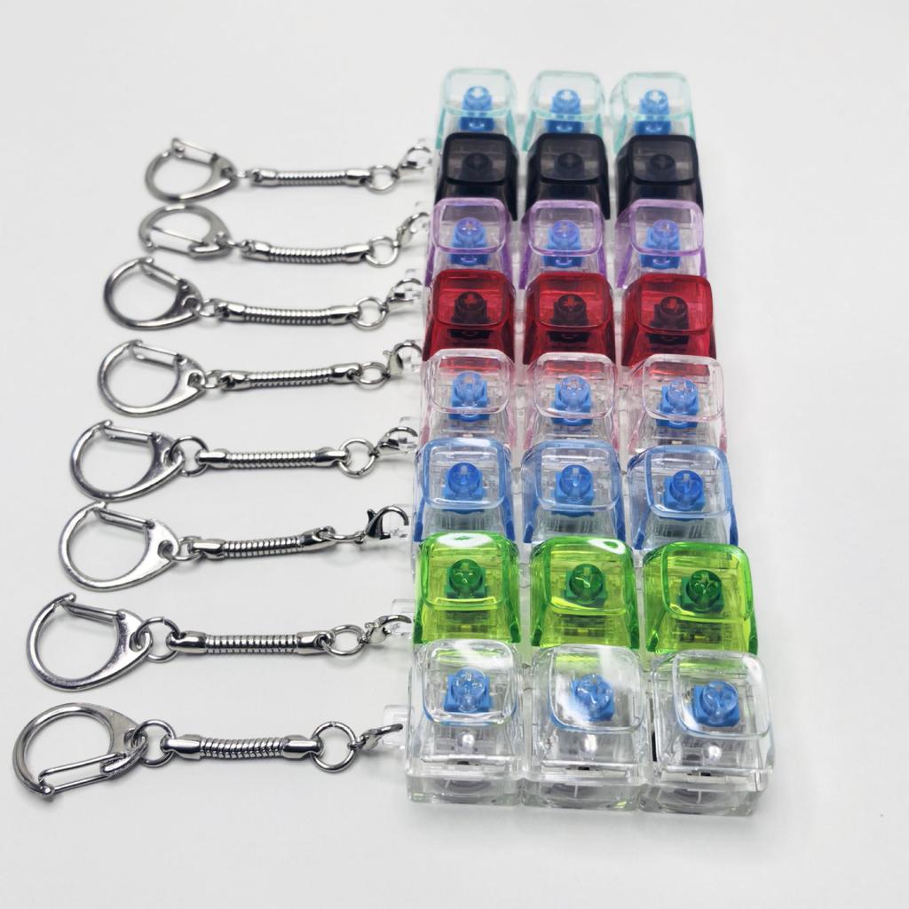 Cross-Border High-Clarity PC Mechanical Switch Tester Keychain - 3.4-Key Squeeze Fun Decompression Pendant