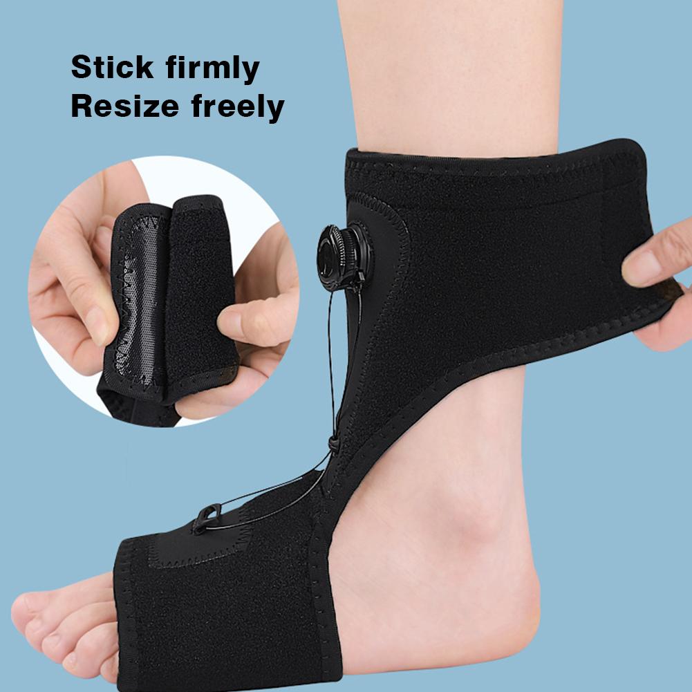 1pc Plantar Fasciitis Night Splint Foldable Ankle Support Brace Adjustable Lightweight Men Women for Foot Pain Relief