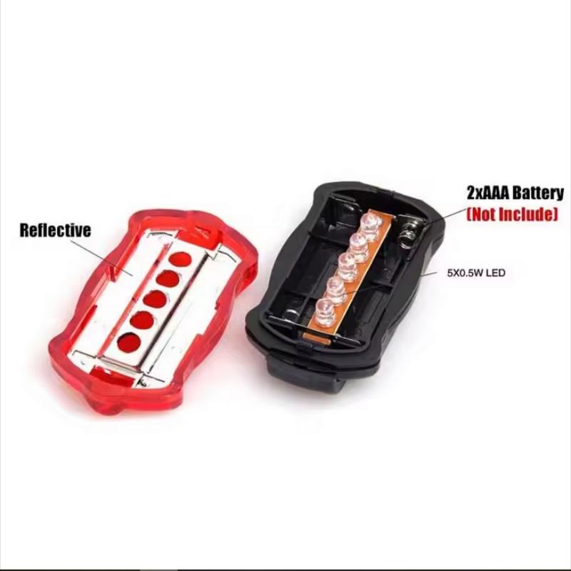 Bike Light Bike Rear Tail Light Riding 5 LED Night Riding Plastic Replacement Safety Waterproof Bicycle Cycling