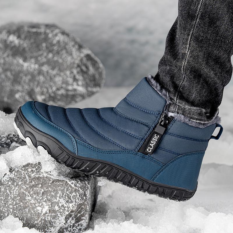 Winter Men's Waterproof Snow Boots High-top  Warm Plush Shoes Outdoor Cotton Shoes