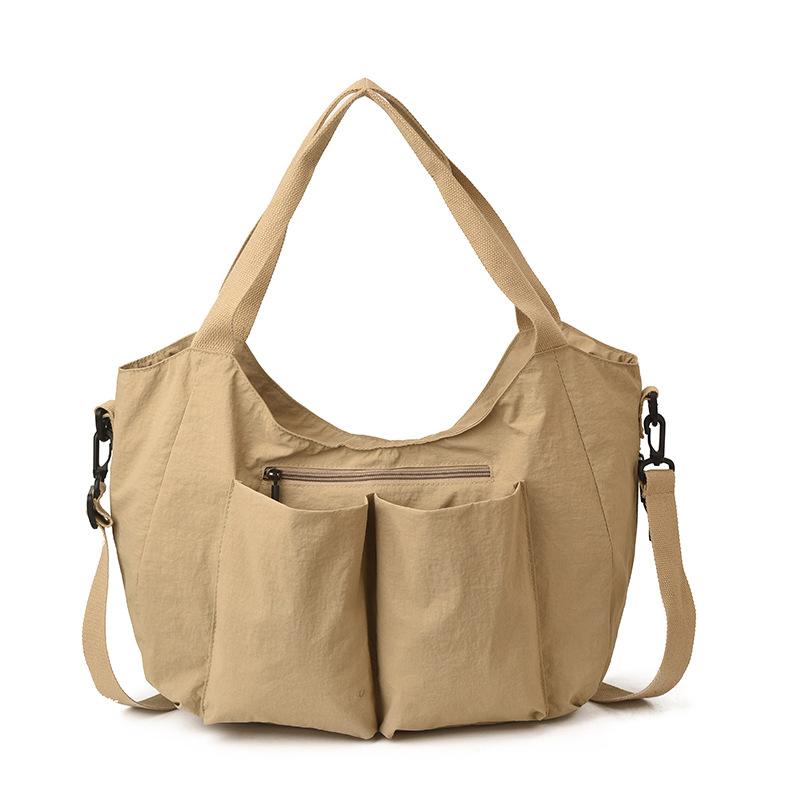 New Ins Style Summer Casual Lazy Shoulder Messenger Tote Bag Versatile Simple Pocket Large Capacity Cloth Bag