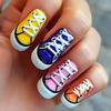 Colorful Mid-Length European Square Nail Art Stickers - Detachable, Wearable Fashion for Personalized Style