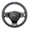 Jaguar Steering Wheel Cover - Genuine Leather, Non-Slip, Breathable, Fits XF, F-PACE, XEL, XFL, XJ, XE, All-Season