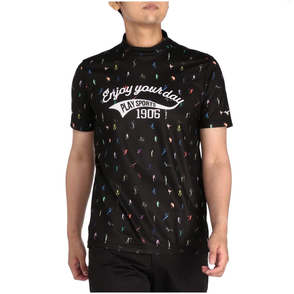 

Одежда для гольфа ENJOY SPORTS Футболка с воротником-стойкой и коротким рукавом, впитывающая пот, быстросохнущая E2JA2X31, черный XL [Mizuno] для мужчин чёрный