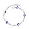 Women's Silver Plated Lucky Clover Rabbit Infinity Heart Beaded Sliding Bracelet Fashionable Jewelry Gift for Girls Ladies
