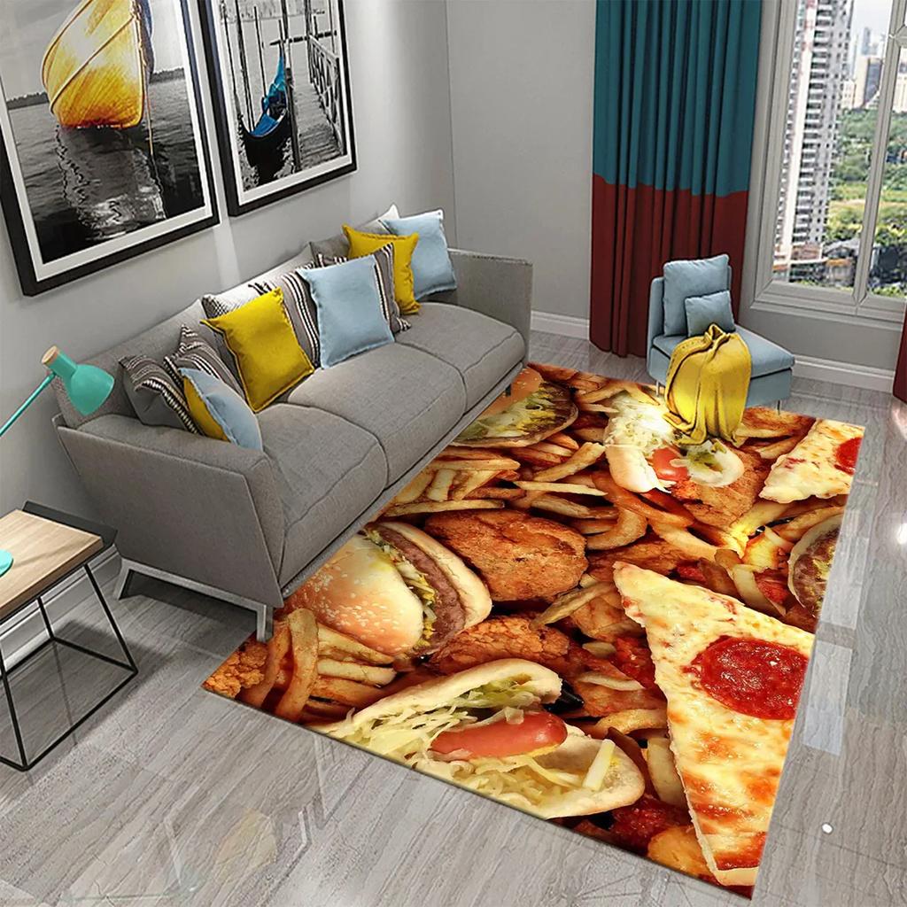 Vegetable Food Theme Carpet Doormat for Bedroom Kitchen Home Floor Decor Living Room Carpet Hallway Bathroom Anti-slip Area Rug