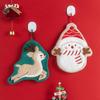 1PC Coral Fleece Children Christmas Creative Small Towel Thickened Hand Towel Multi Element Hanging Cute Embroidery Household