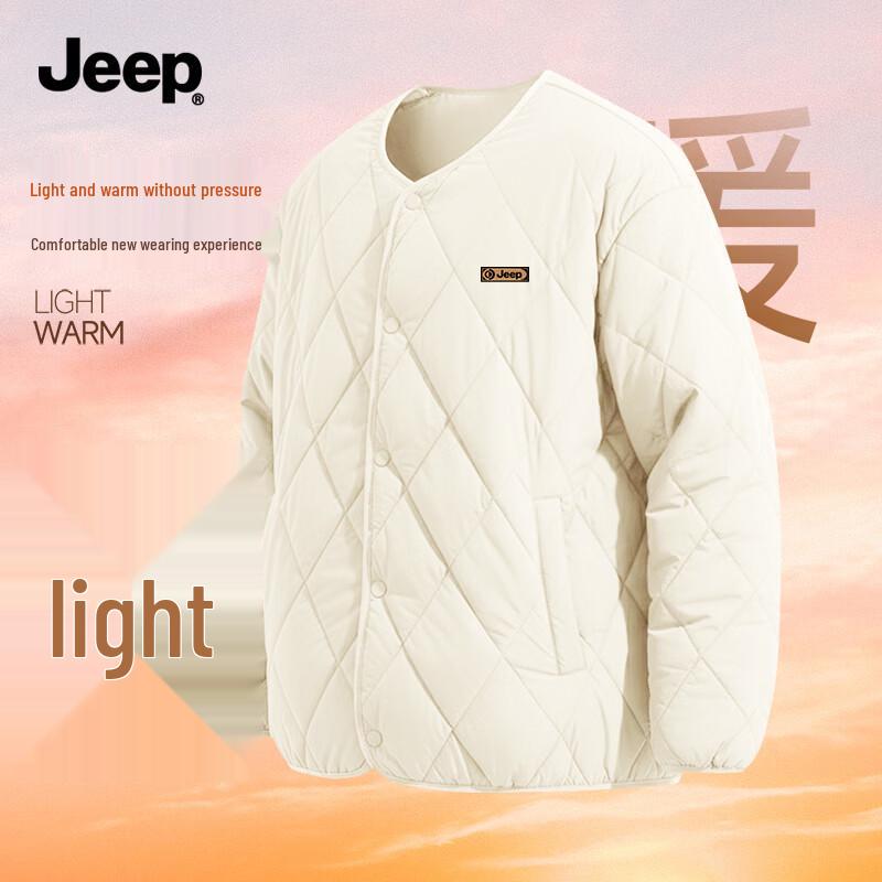 Jeep Men's Loose-fit Drop Shoulder Fleece-Lined Padded Jacket