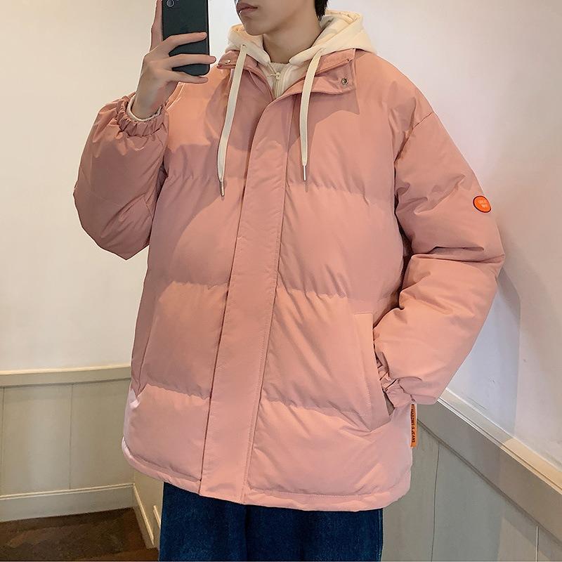 Winter Fake Two-piece Coat Men's New Cotton-padded Coat Loose and Thickened Cotton-padded Jacket Trendy Brand Fattened Large-size Cotton-padded Jacket