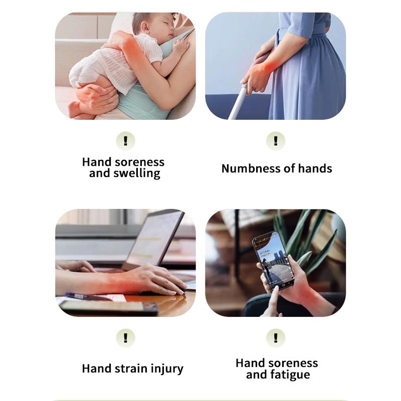 Portable AIR WAVE Massage Gloves Heating + Air Pressure Relief Portable Hand Massager for Pain, Numbness & Carpal Tunnel Rechargeable & Lightweight