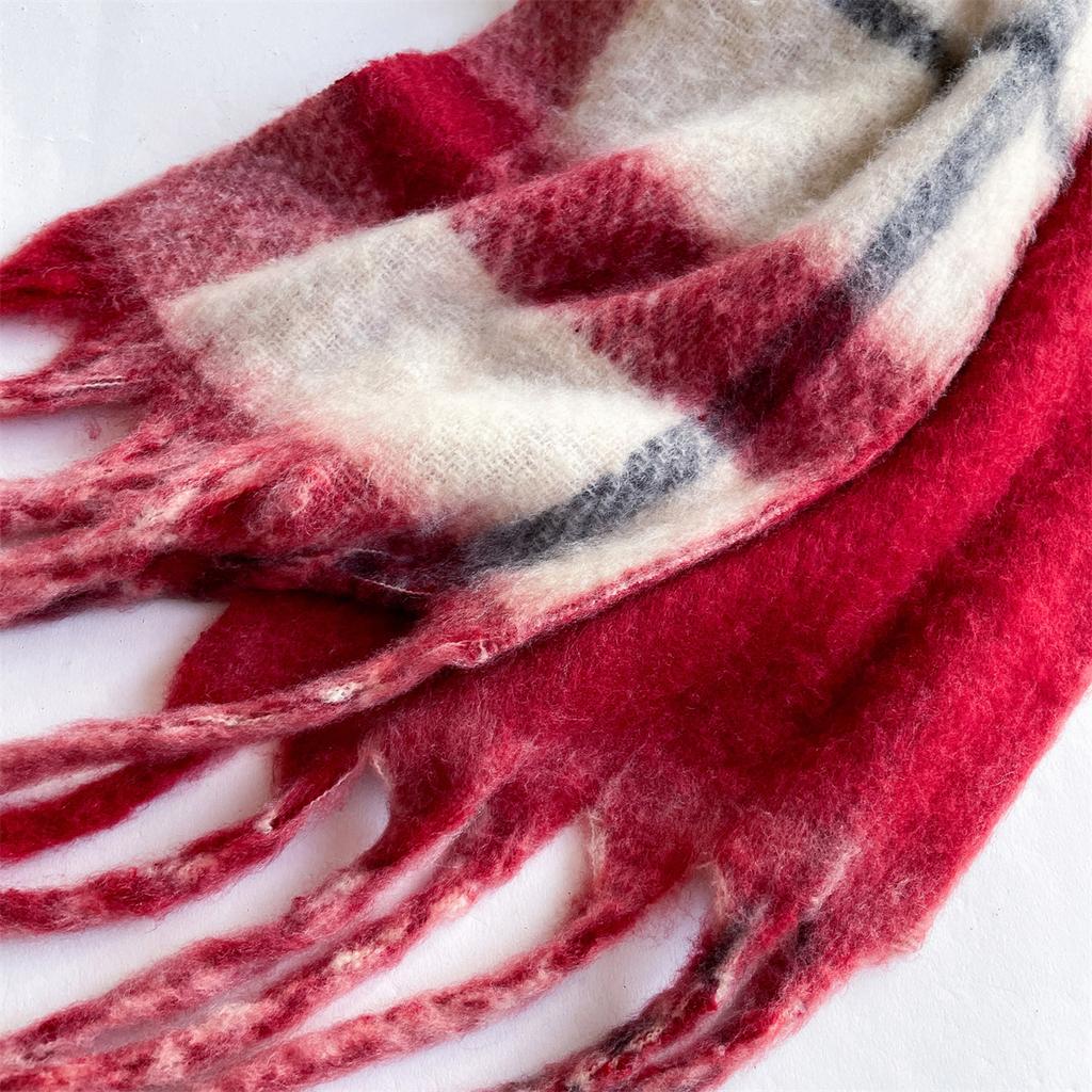 Warmer Schal Damen Schal Luxus Kaschmir Winterdecke Wickeltücher Lässig Karomuster Pashmina Bufanda Reiseponcho Stolen Echarpe