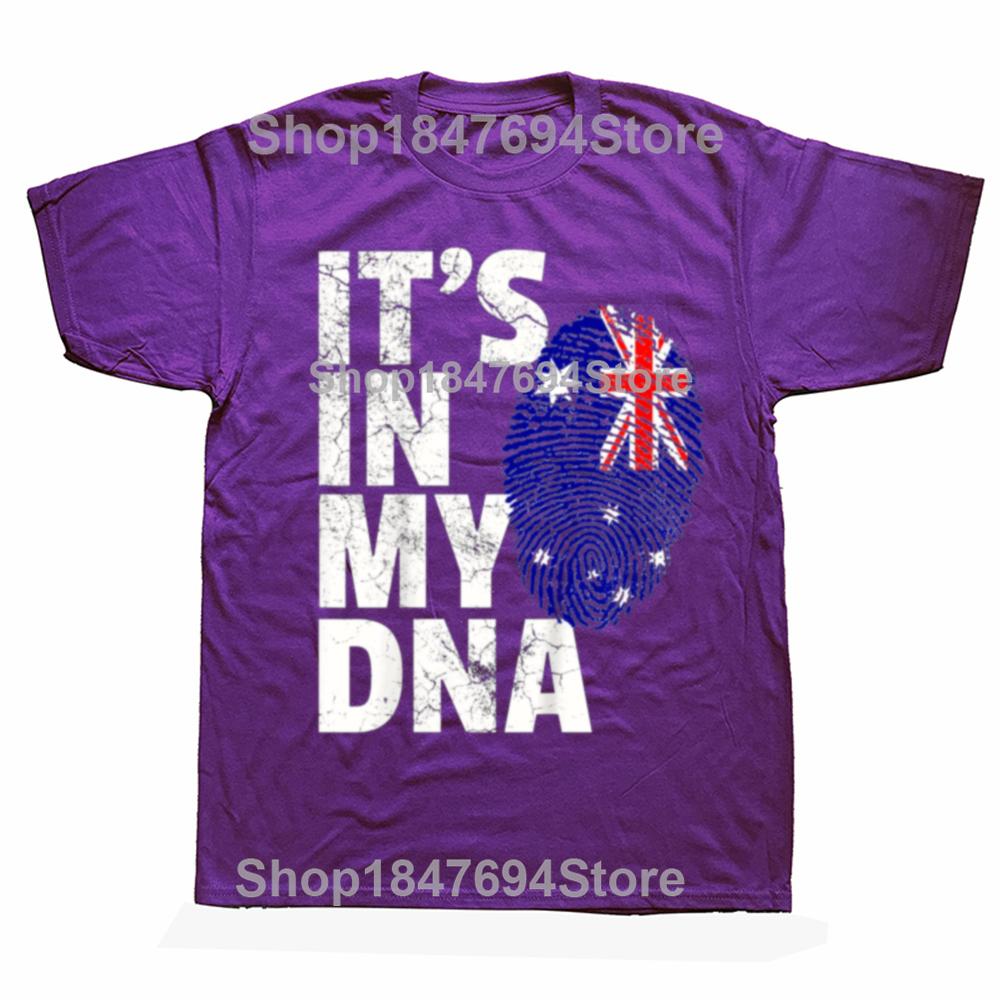 IT'S IN MY DNA Australia Australian Flag T Shirts Summer Style Graphic Cotton Streetwear Short Sleeve Birthday Gifts T-shirt Men