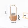 Women’s Day Woven Flower & Picnic Basket - Imitation Rattan, Leather Cord, Home Decoration & Handheld Use