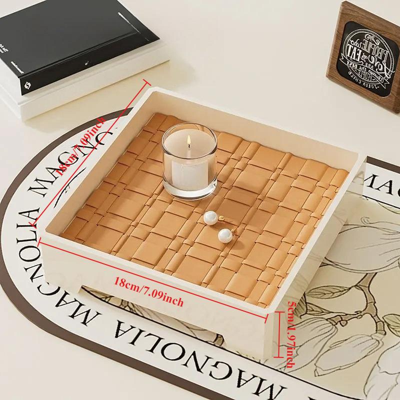 New Home Decorations Entrance Key Storage Tray with Mat Fashion Living Room Tabletop Aroma Jewelry Tray Caja De Almacenamiento