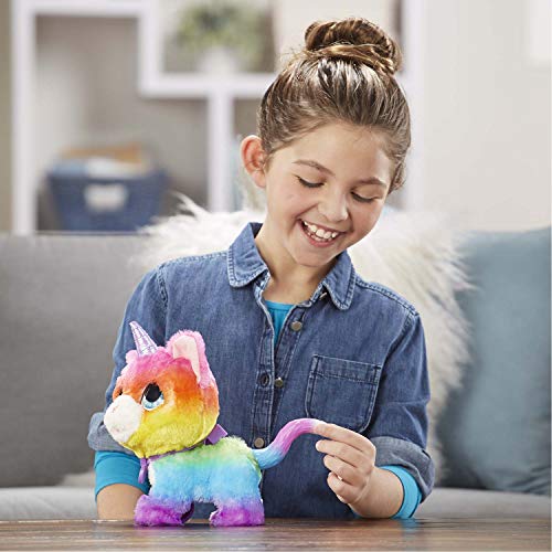 FurReal Walkalots Unicorn Cat E5307, Authentic Electric Plush Toy