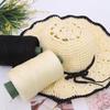 Light-Weight Ice Silk Yarn for Summer DIY Hand-Woven Sun Hat Bag Shoes Cushion Craft Rope Hollow Wool Crocheting Cushion